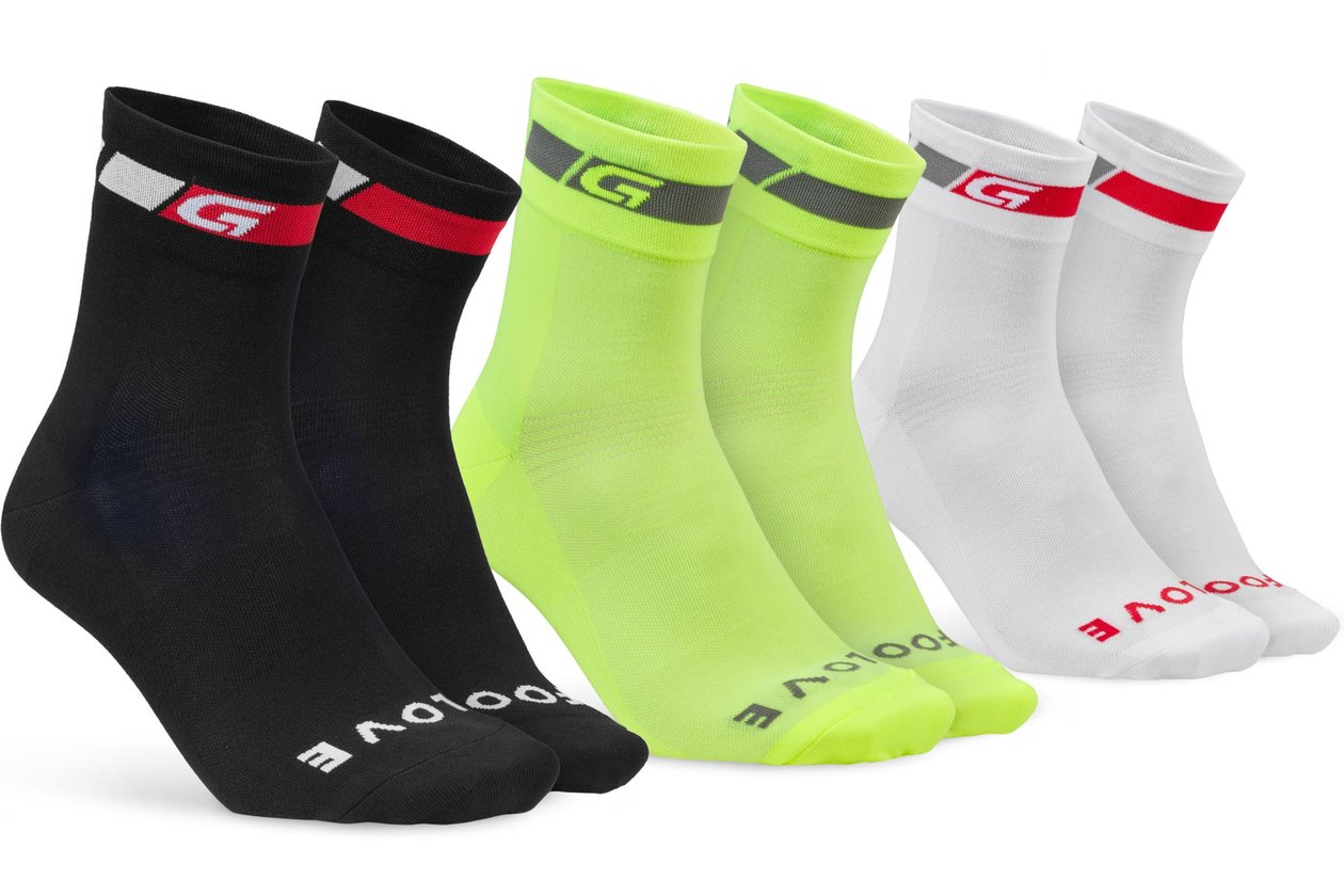 GRIPGRAB Tricolore Regular Cut Sommer Socken 3er-Pack - 2023