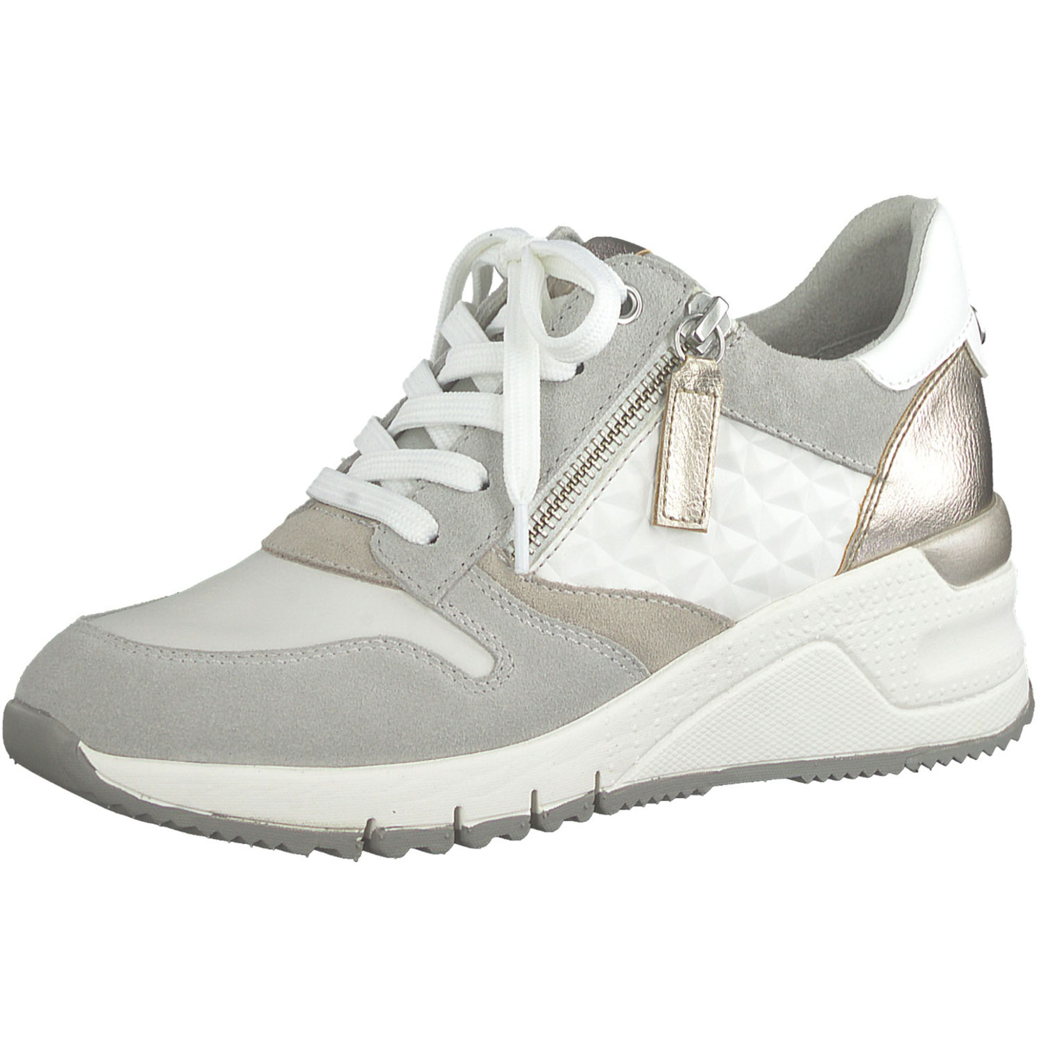 Tamaris 23702, Sneakers Low, Damen, WHITE COMB
