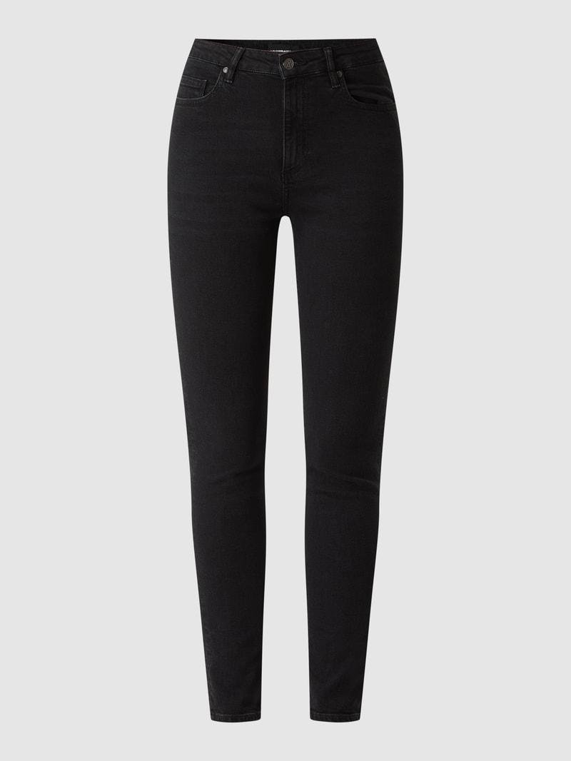 Skinny Fit Jeans mit Stretch-Anteil Modell 'Tilaa' in schwarz