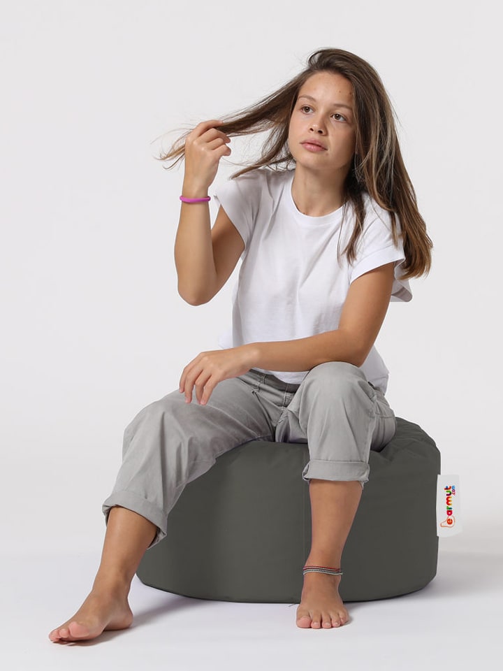 Evila Pouf in Grau - (H)30 cm günstig kaufen onesize