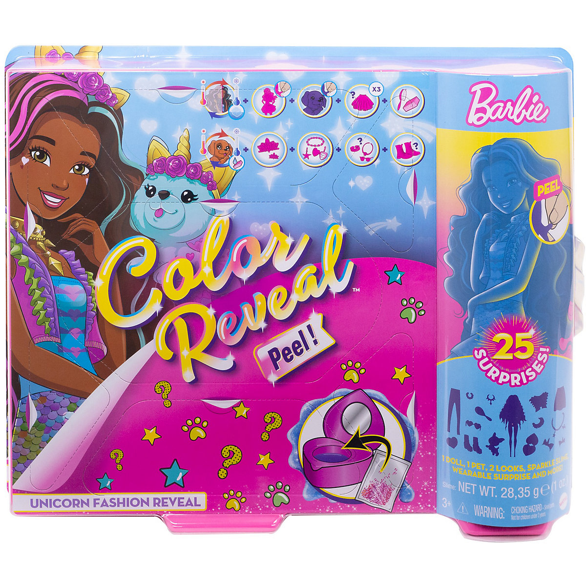 Barbie Color Reveal Puppe & Haustier Fantasy Fashion Überraschungsset
