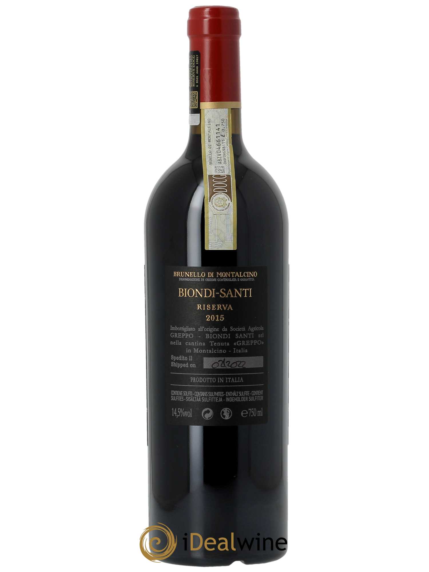 Brunello di Montalcino DOCG Riserva Tenuta Greppo Biondi-Santi  2015 - Lot de 1 Bouteille