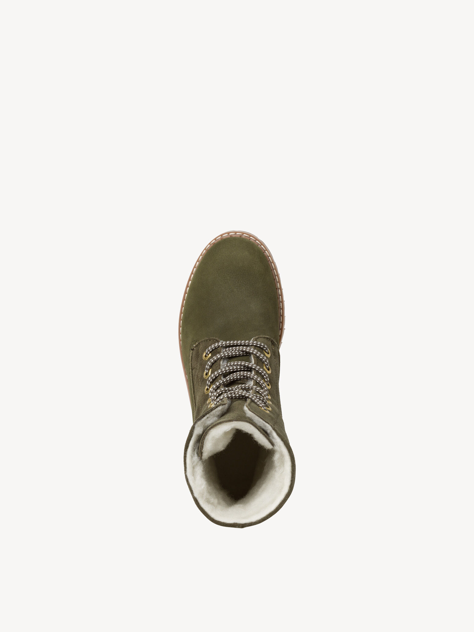 Bottine en cuir - vert doublure chaude
