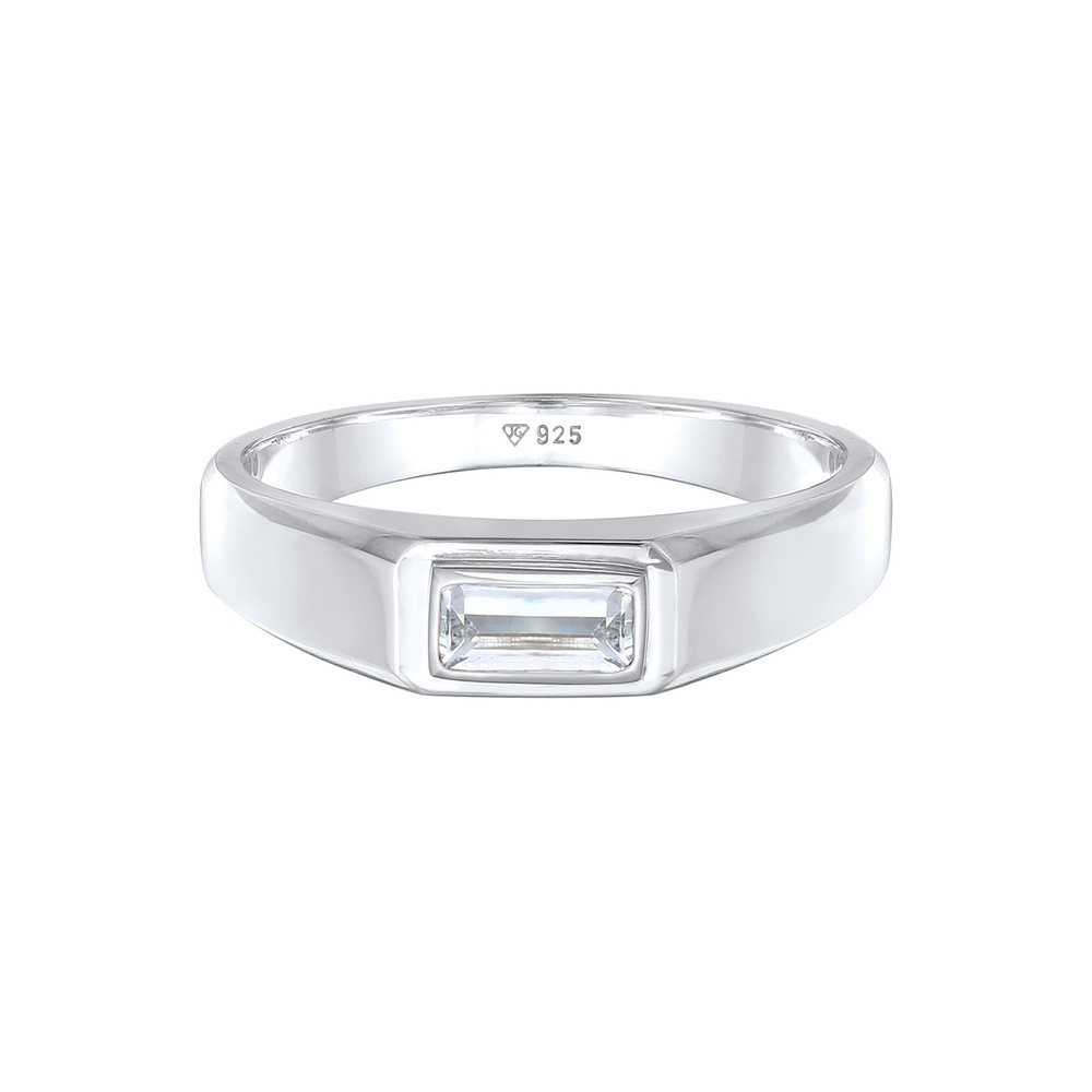 KUZZOI KUZZOI Bague Hommes Simple Elégant avec topaze en argent sterling 925 Bague