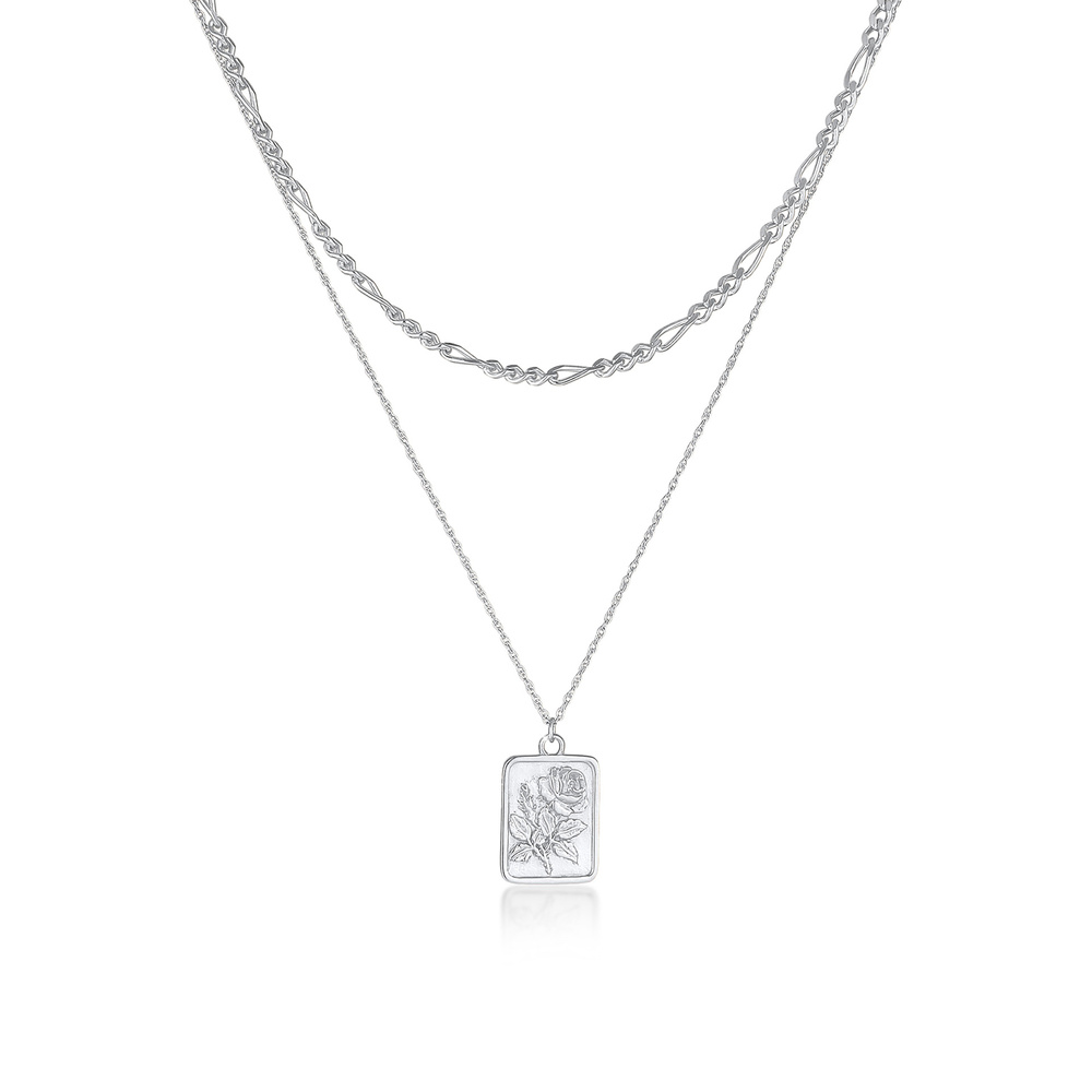 Elli PREMIUM Elli PREMIUM Collier Blogueuse de tendances en chaîne pour les dames en argent st collier