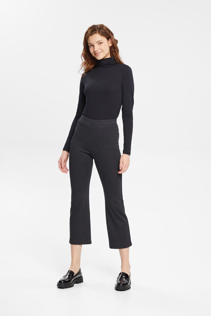 Cropped Hose mit Kick Flare