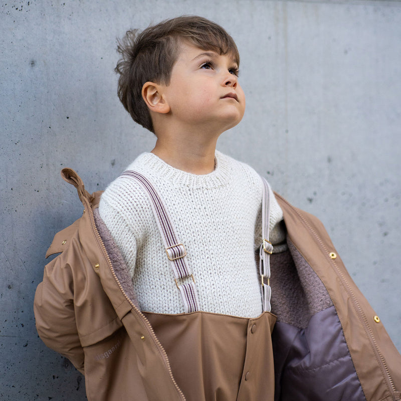 aarhus rain jacket wool caramel - Braun