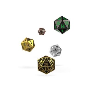 Oakie Doakie Dice W20 Spindown-Würfel Set Metal (5)