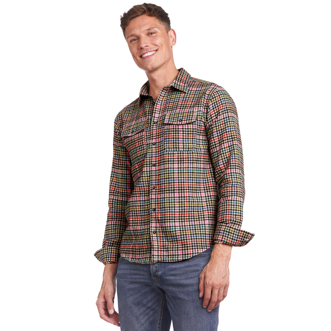 Herren Flanellhemd mit Brusttaschen