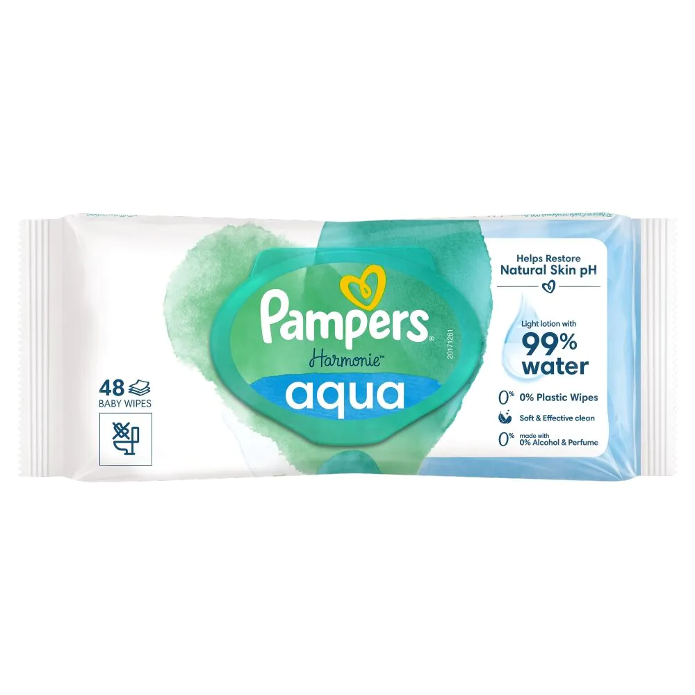 Pampers Aqua Pure Harmonie vlažne maramice za bebe bez plastike