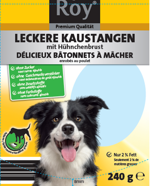 ROY Leckere Kaustangen mit Hühnchenfleisch 240g