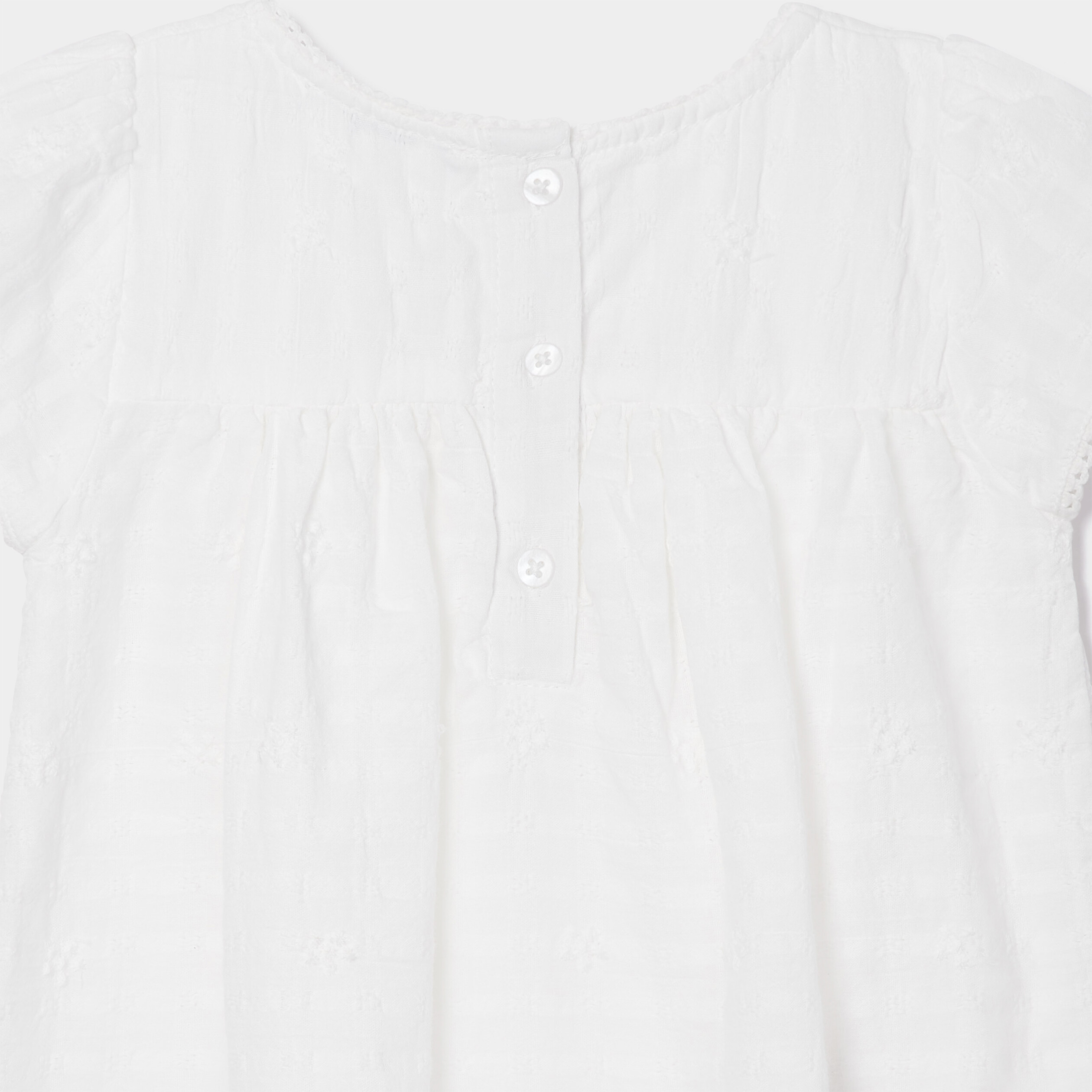 Robe évasée manches courtes ivoire bébé fille | La Halle
