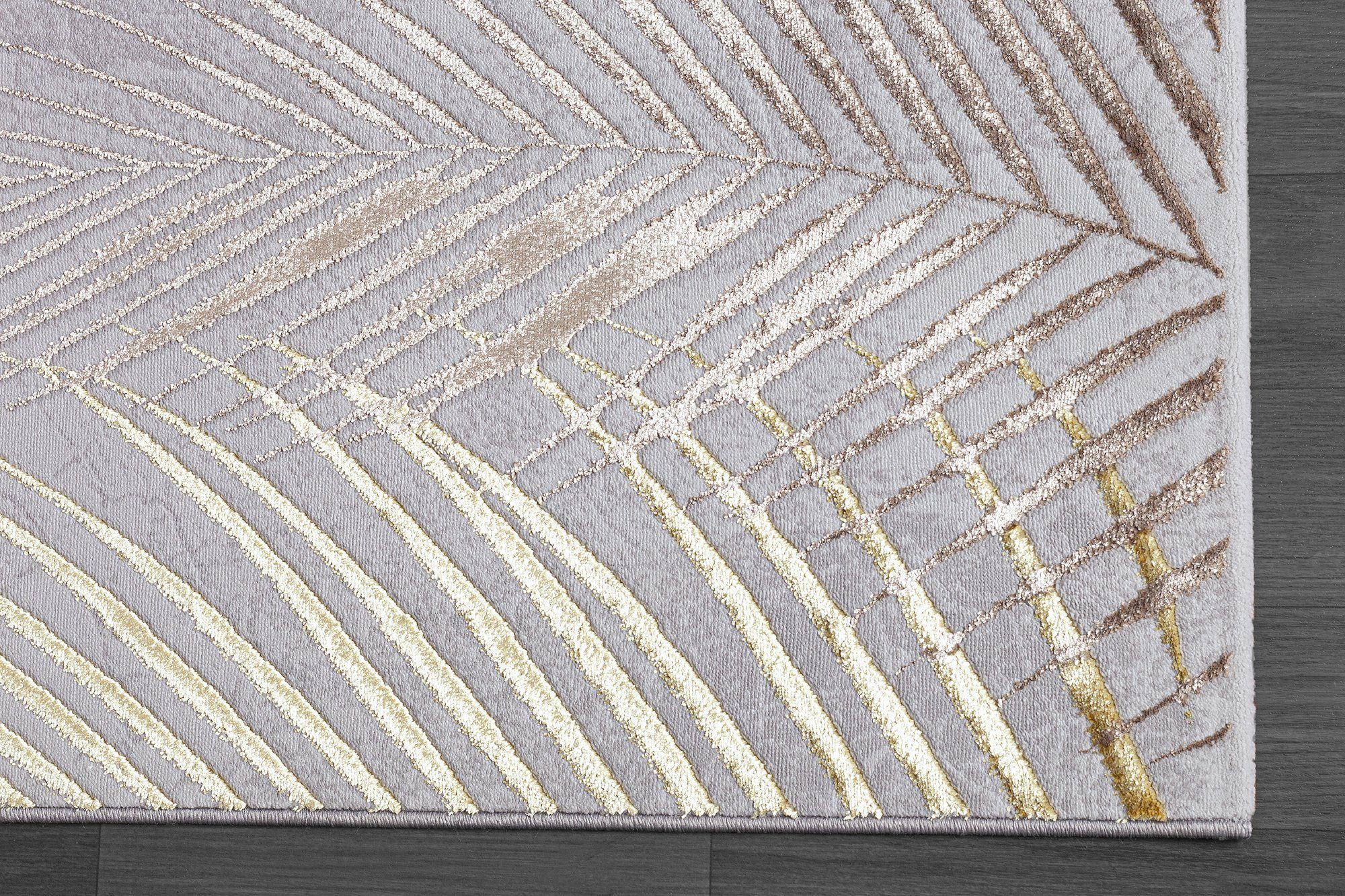 Teppich Mila moderner Teppich, elegant glänzender Kurzflor, the carpet, Rechteck, Höhe: 8 mm, Wohnzimmer, Schlafzimmer, Glanzeffekt