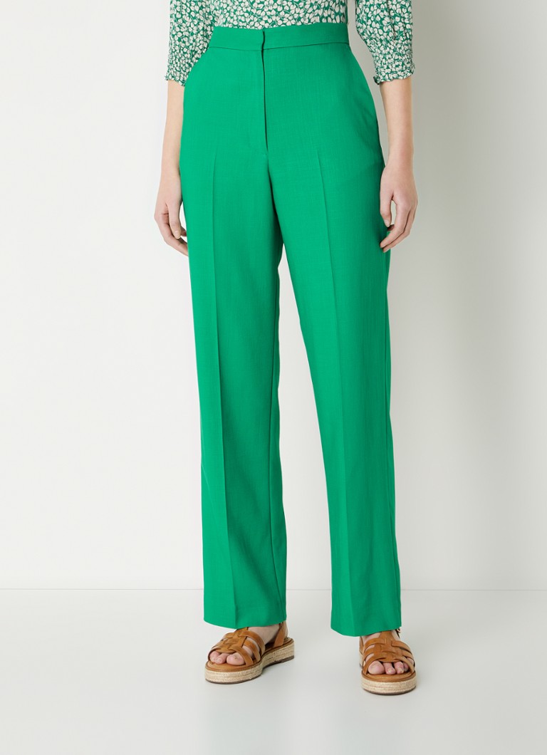 Pantaloni cu talie înaltă, cu croială dreaptă și buzunare laterale, de la Gerard Darel.