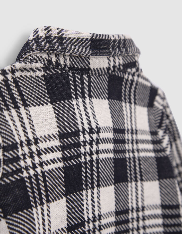 Chemise à carreaux et capuche amovible bébé garçon
