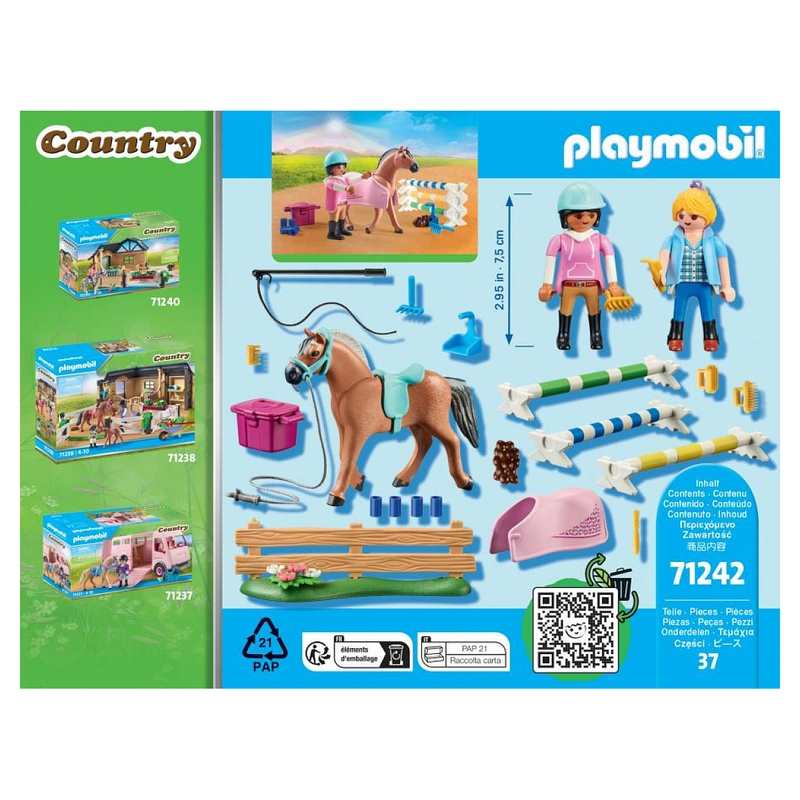 71242 Cavalière cheval monitrice Playmobil Country