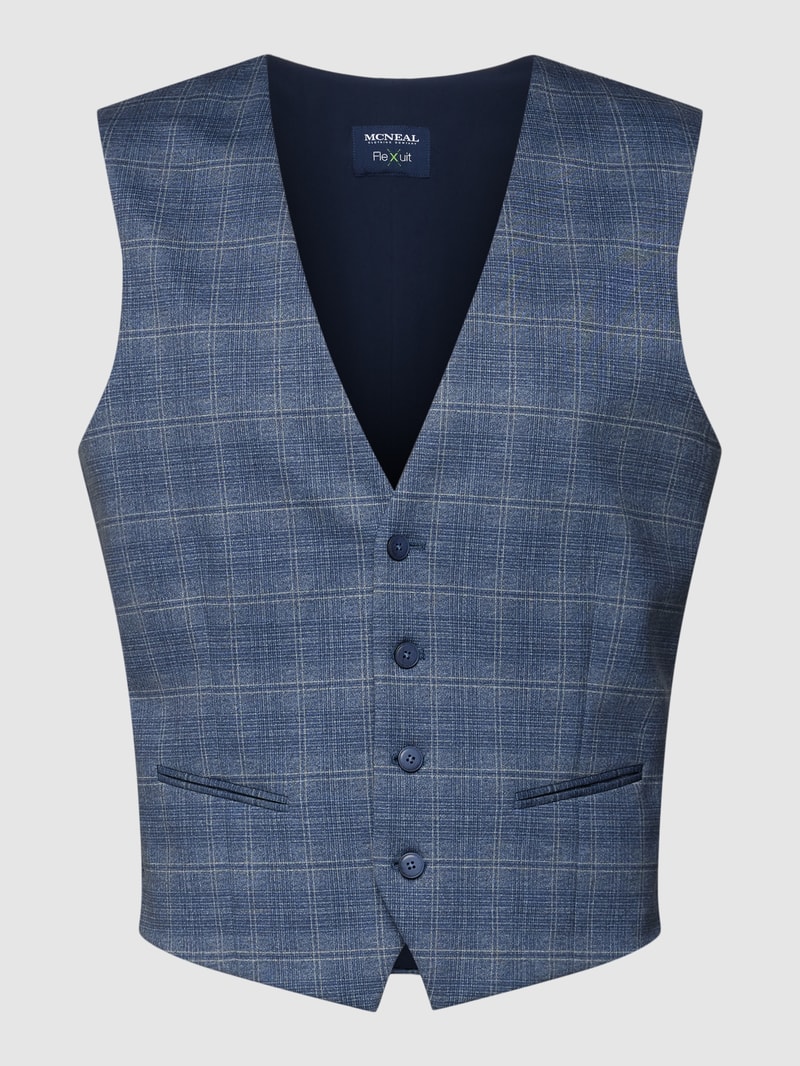 Slim Fit Weste mit Karomuster in jeans