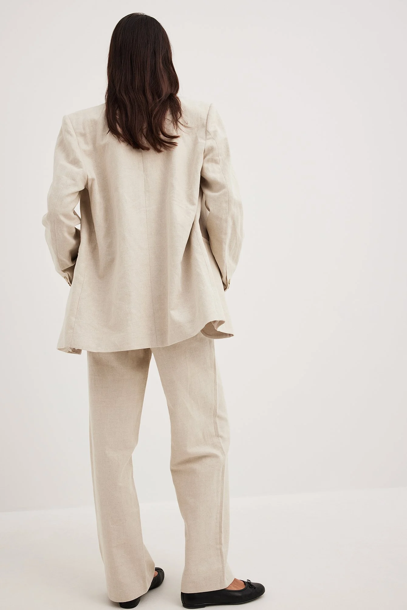 Taillierter Oversize-Leinenblazer