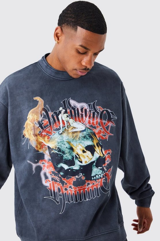 Oversize Sweatshirt mit Print