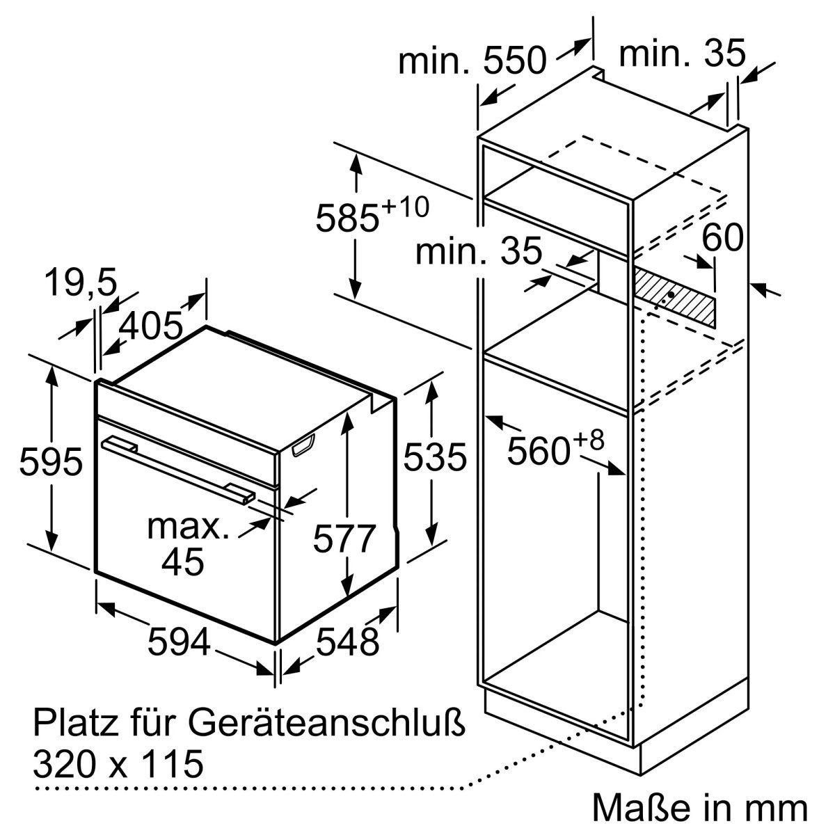 SIEMENS Dampfbackofen Siemens HR675GBS1 iQ700 Dampfbackofen 71L mit Grill, mit 1-fach-Teleskopauszug, Pyrolyse + Hydrolytisch