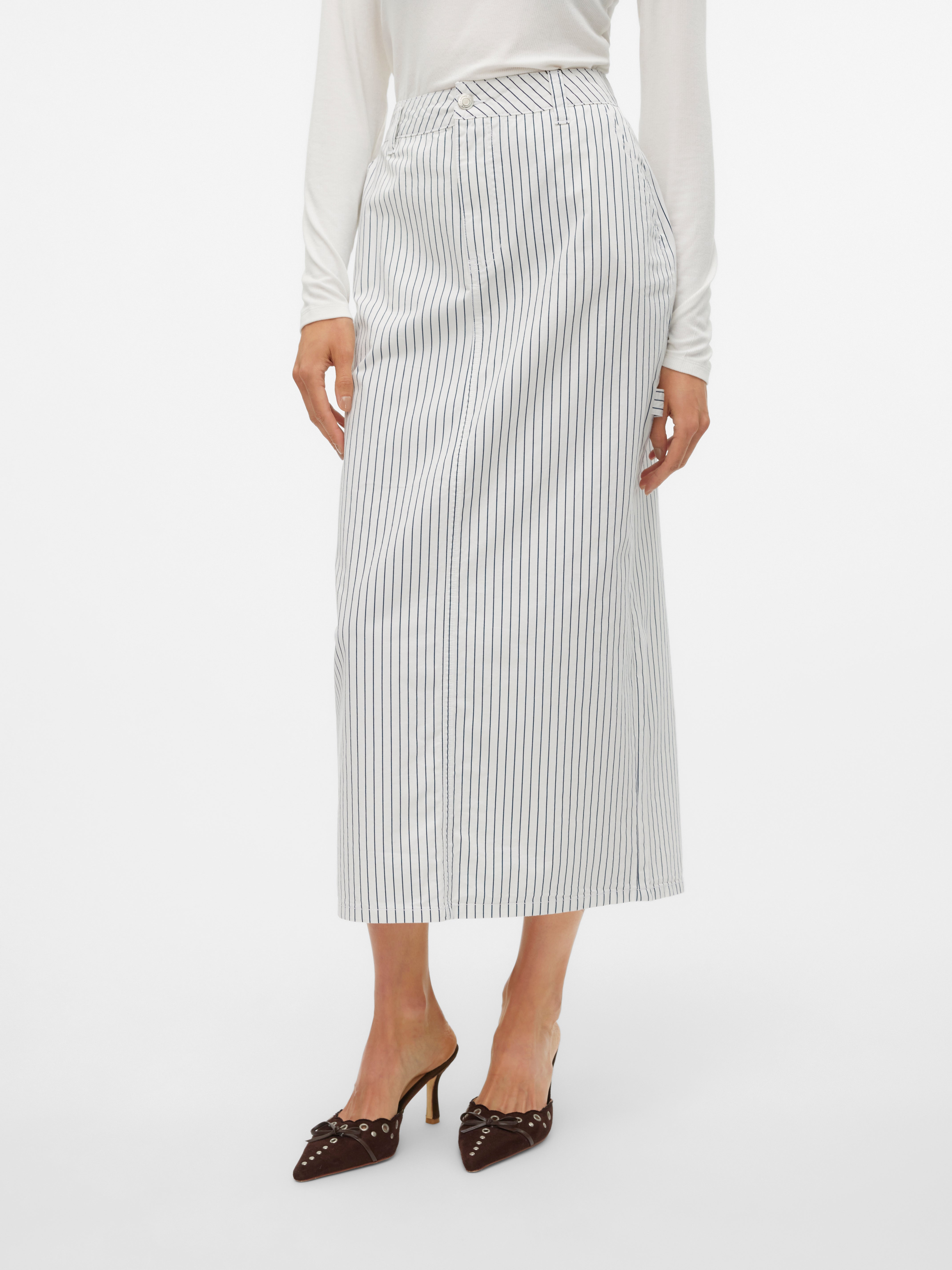VMCARLY Mittlere Taille Langer Rock