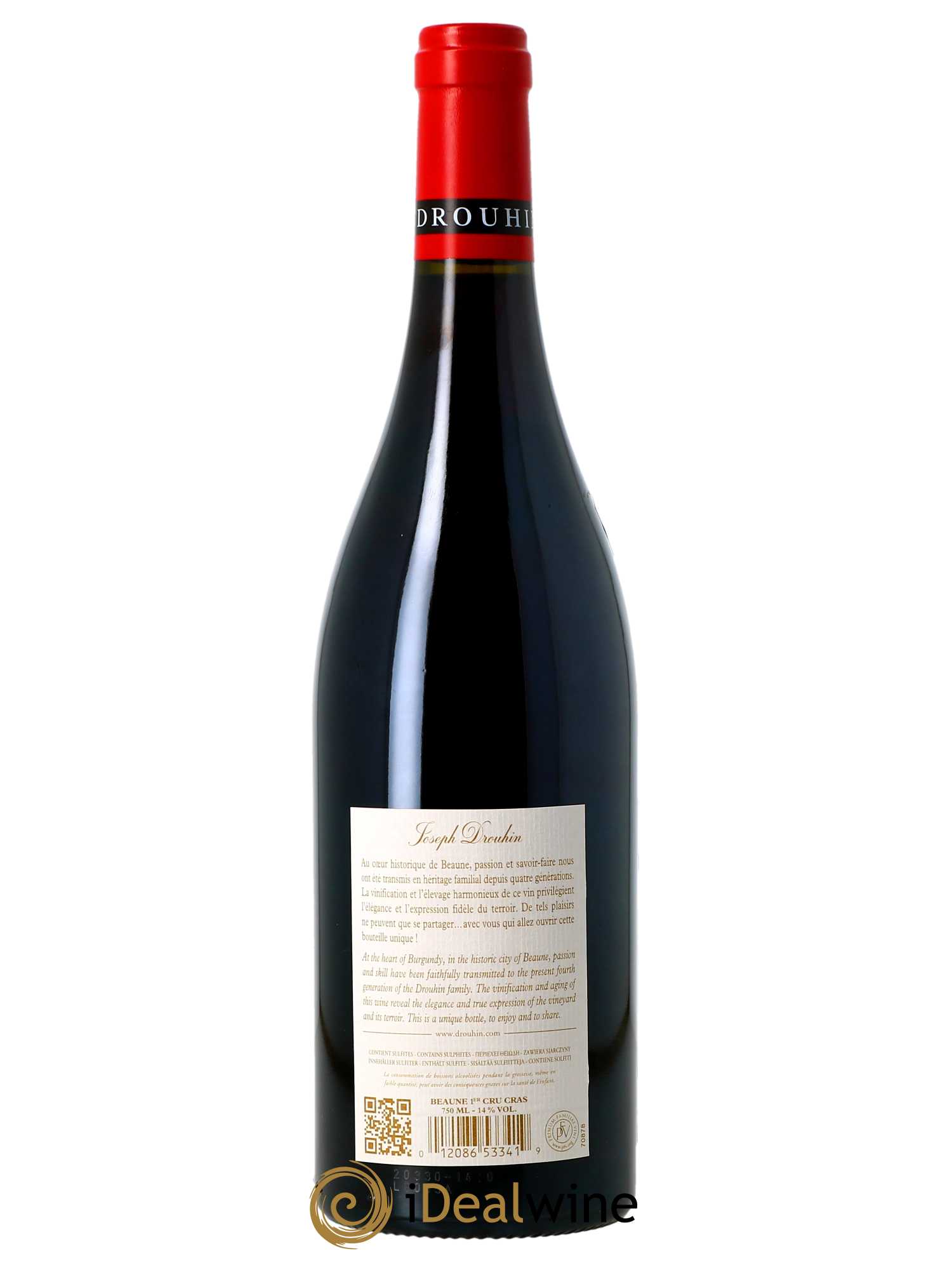 Beaune 1er Cru Cras Joseph Drouhin  2019 - Lot de 1 Bouteille