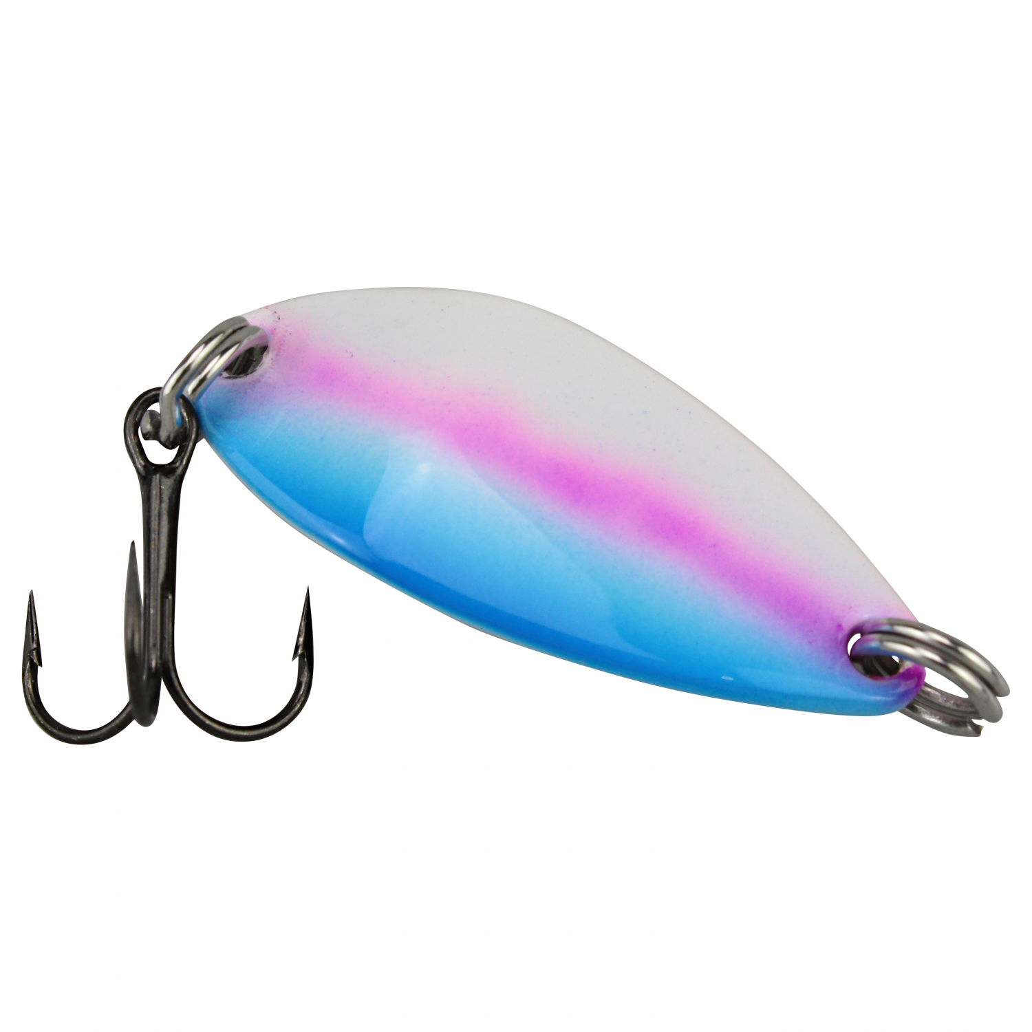 FTM Trout Spoon Omura Lachs (4,1 g, Regenbogen/Schwarz Glitter UV)