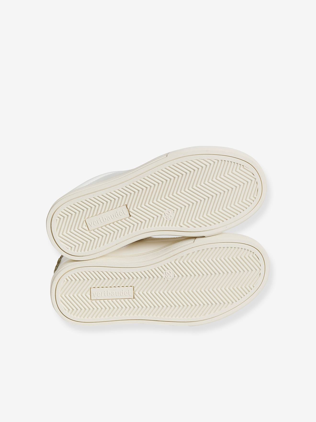 Baskets lacées et zippées fille blanc