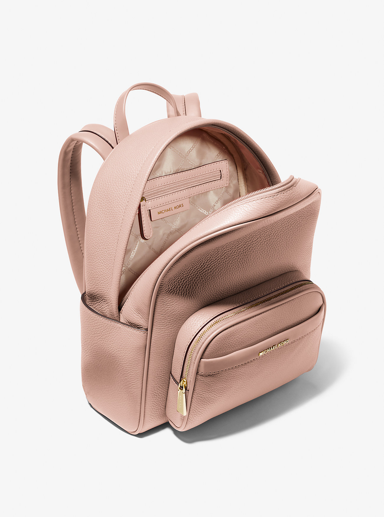 Bex Medium Pebbled Leather Backpack - SOFT PINK