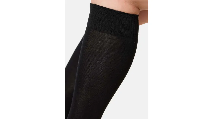 NUR DIE Damen Kniestrümpfe schwarz