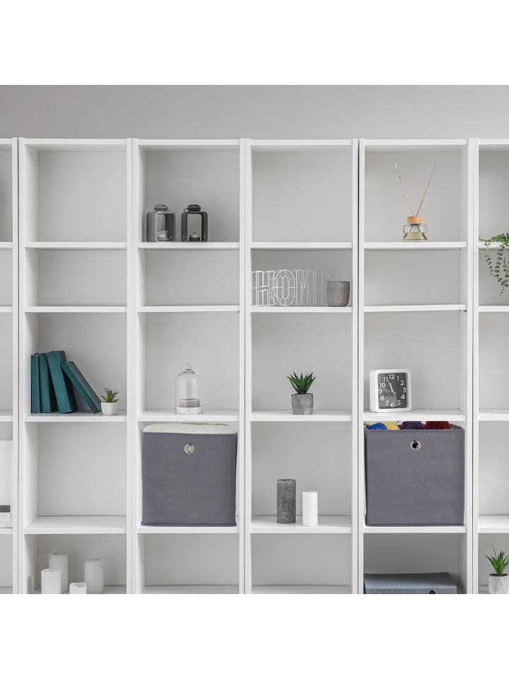 relaxdays 4 x Aufbewahrungsbox in Grau - (B)30 x (H)30 x (T)30 cm günstig kaufen onesize