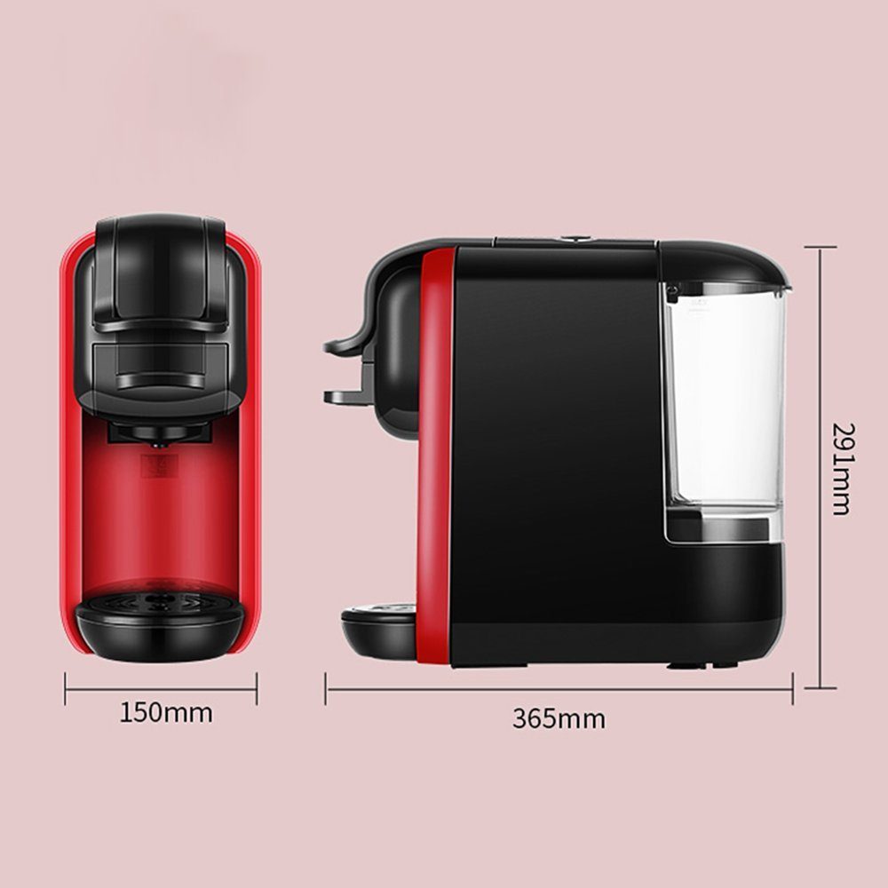 KREATE Kapselmaschine 4-in-1-Kapselkaffeemaschine mit 4 Brühbechern, Espressomaschine, 0.6l Kaffeekanne, für Nespresso Original/Dolce Gusto/Mixed Coffee und ESE-Pads, 19 bar, 1450 W 36cm * 15.5cm * 33.2cm, Geeignet für Büro, Zuhause, Männer und Fraue