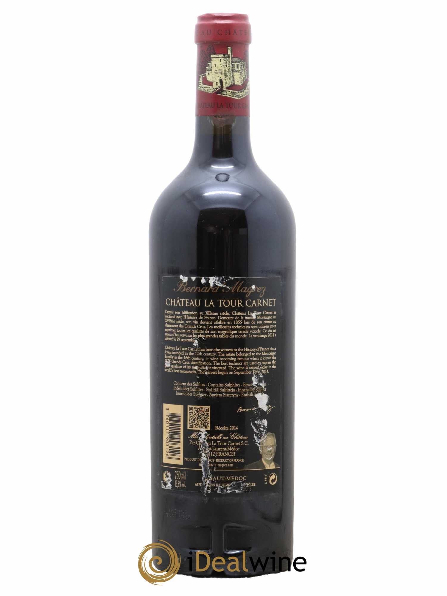 Château La Tour Carnet 4ème Grand Cru Classé  2014 - Lot de 1 Bouteille