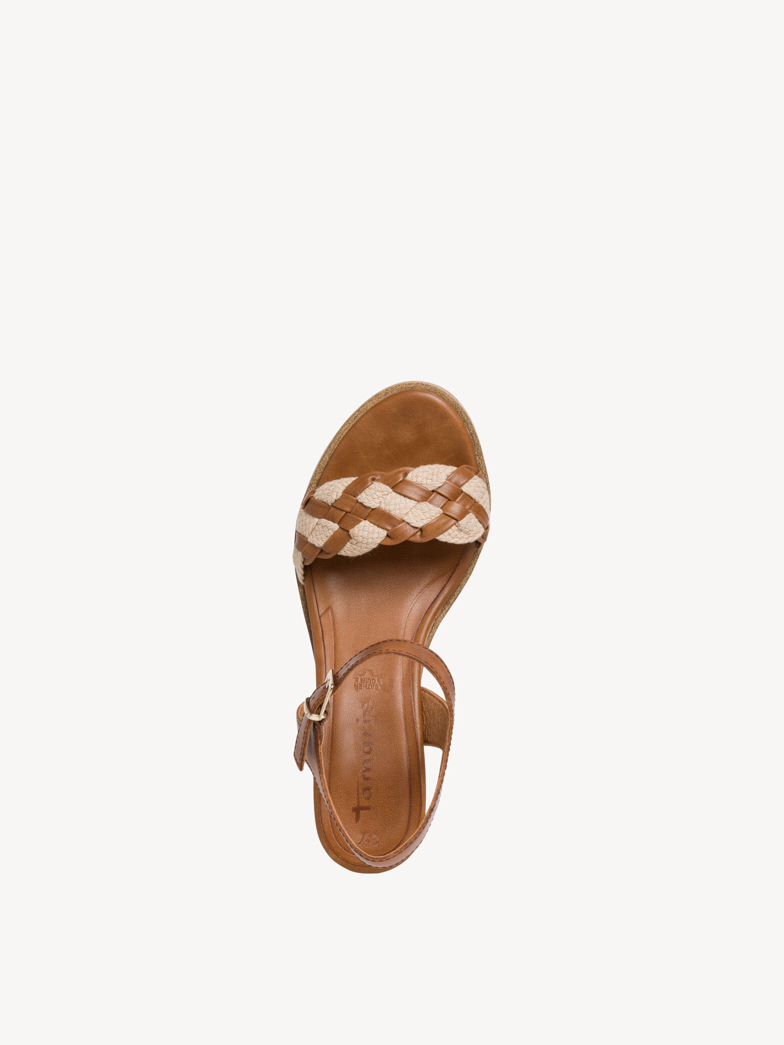 Sandale à talon en cuir - marron