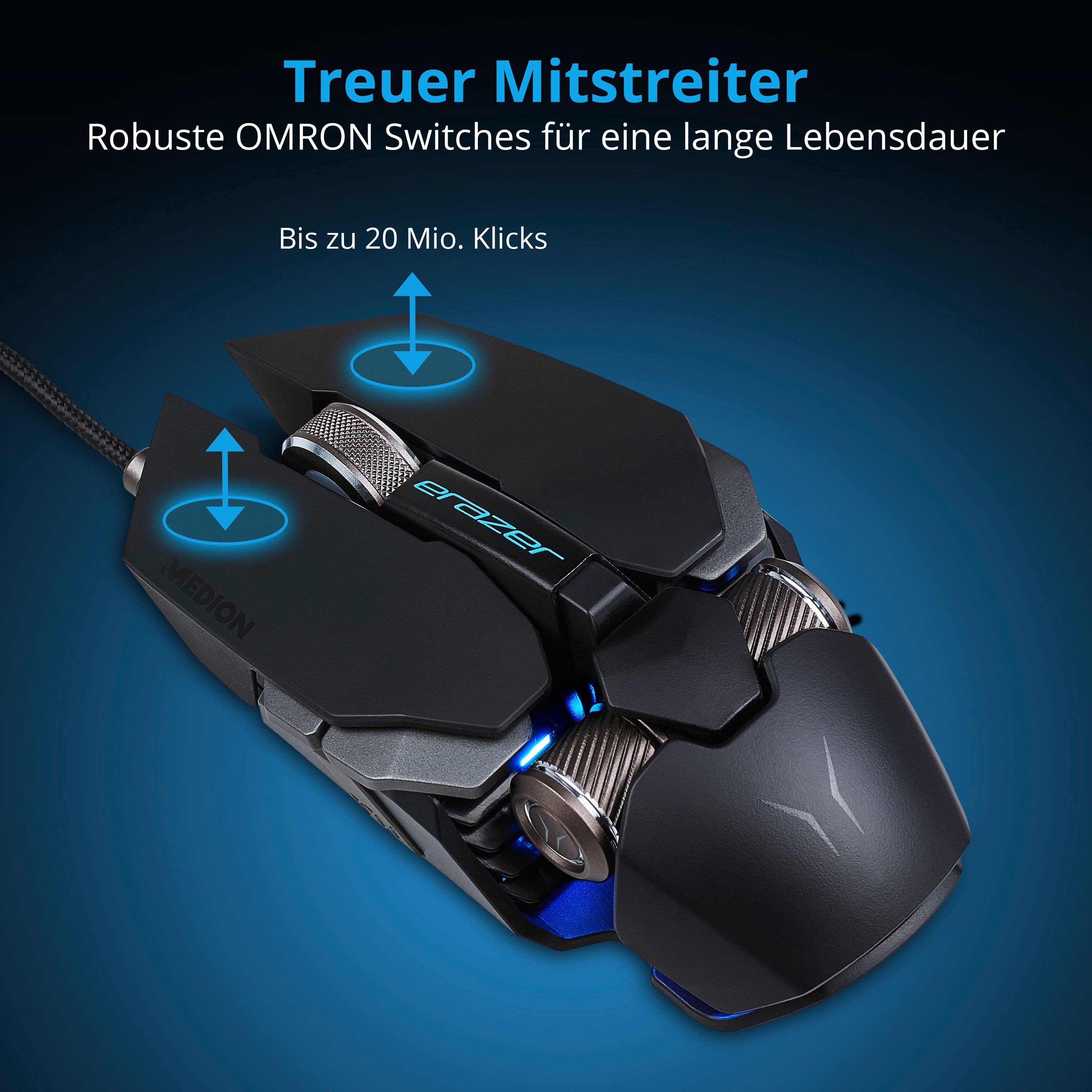 Medion® ERAZER® Engineer P10 Gaming-PC (Intel® Core i7 12700F, GeForce RTX 3060 LHR, 16 GB RAM, 1000 GB SSD, Luftkühlung)