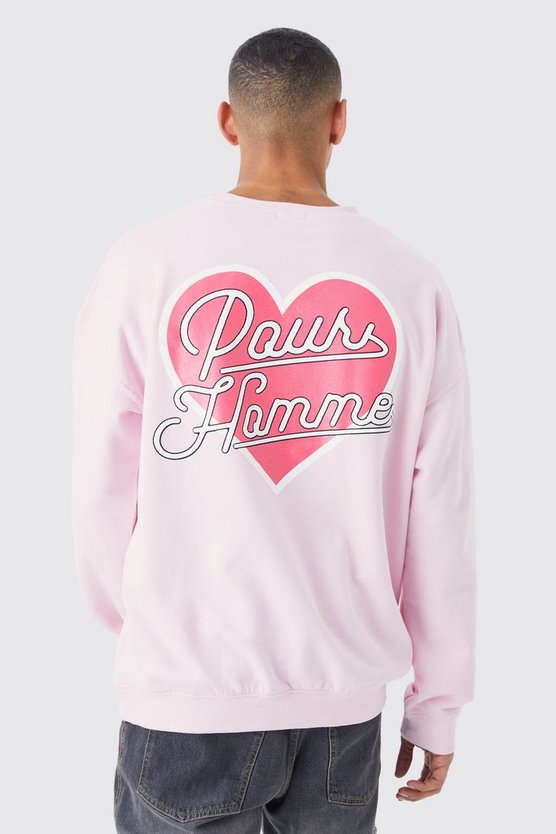 Oversize Sweatshirt mit Herz-Print