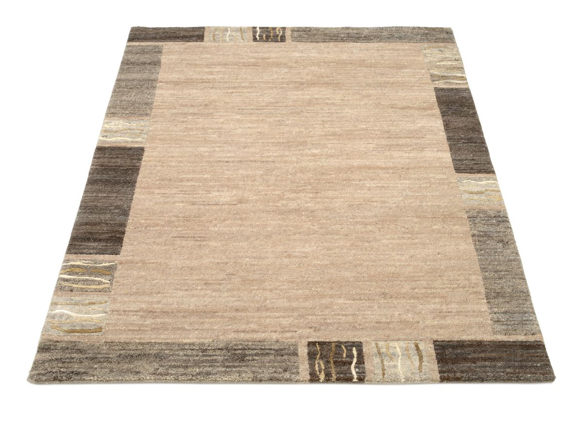 Teppich aus Nepal Silk Lalitpur Wolle-Natur 70 x 140 cm