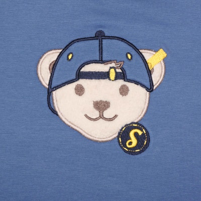 T-Shirt langarm, mittelblau für Jungs