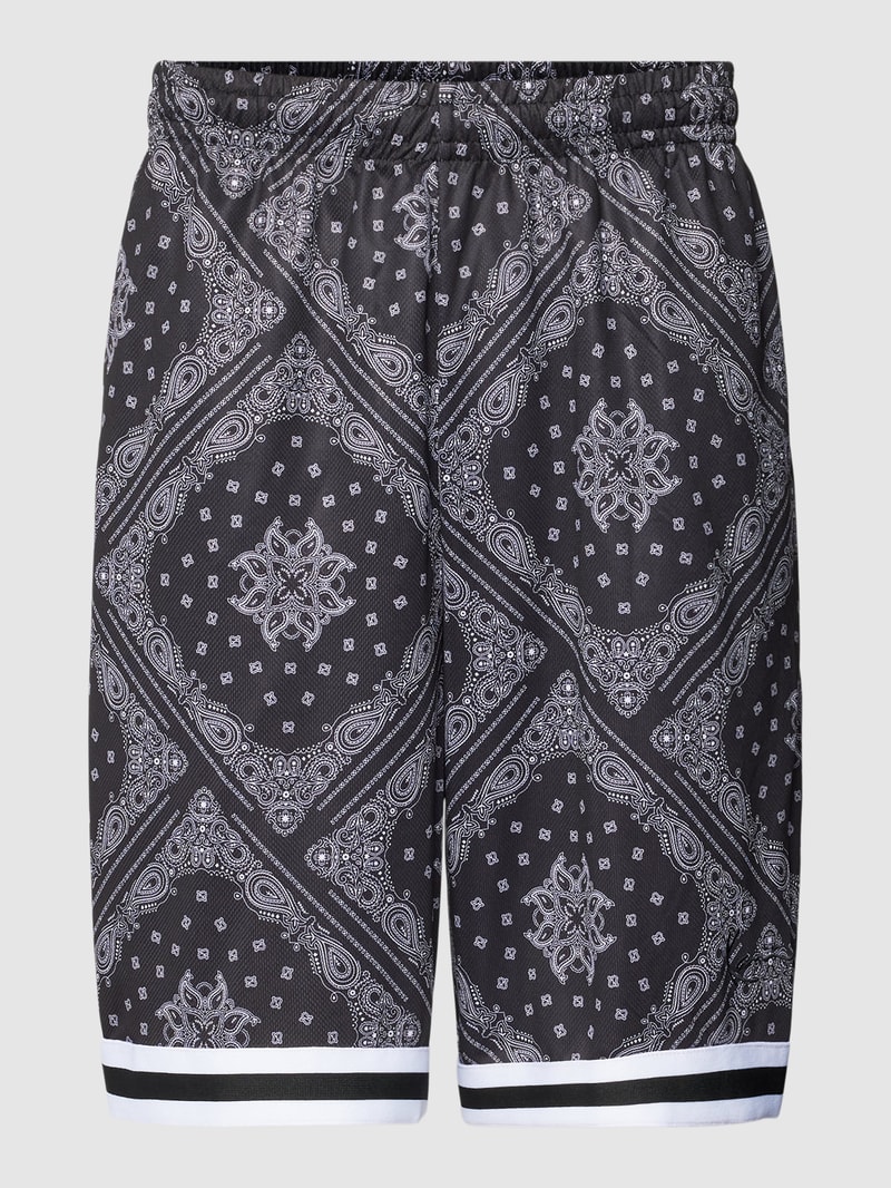 Bermudas mit Allover-Muster in black