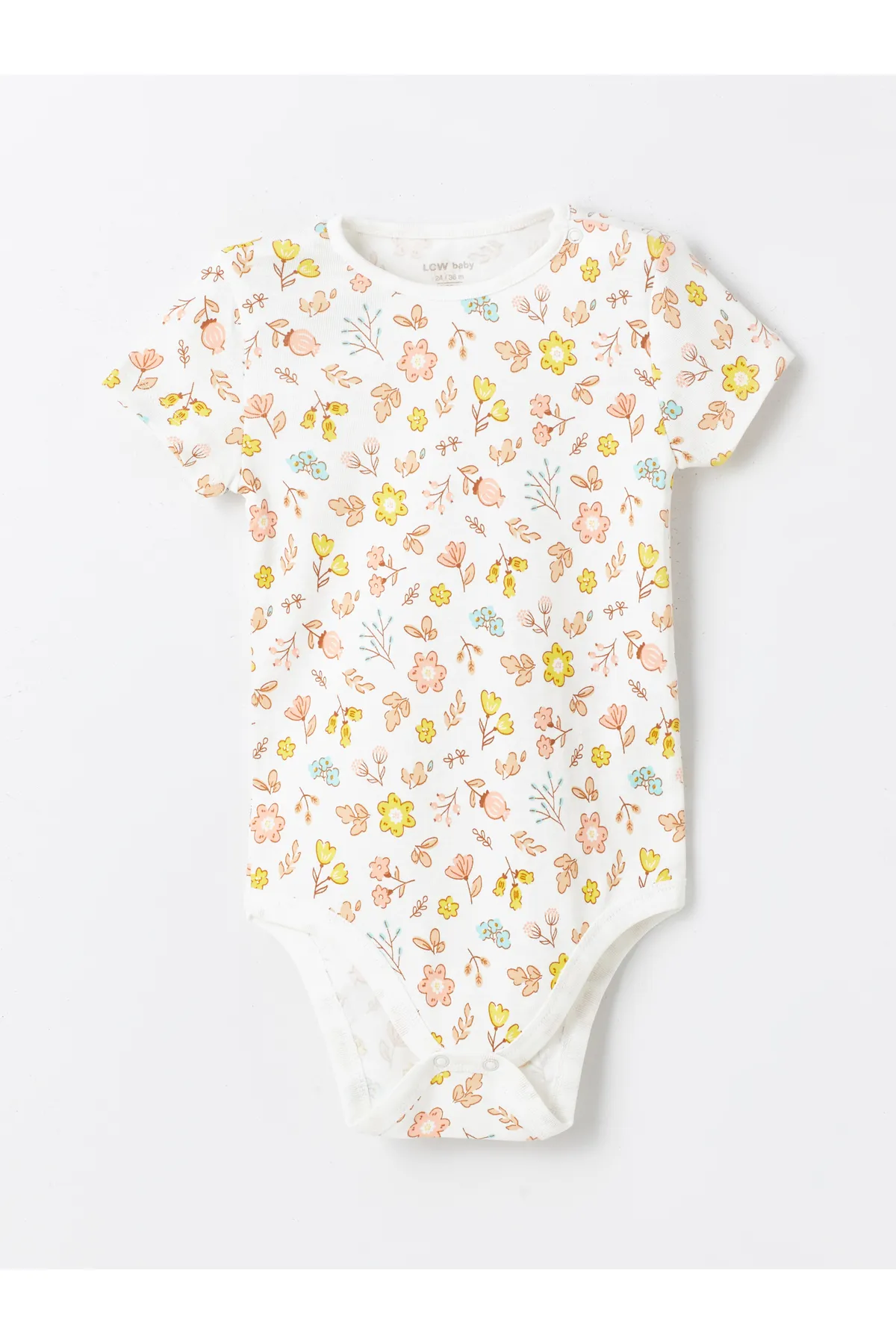 LC Waikiki  Kurzarm-Baby-Body mit Rundhalsausschnitt, 2-teilig