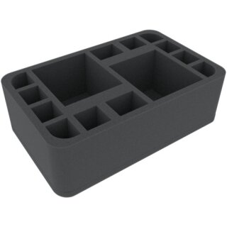 Feldherr 85 mm Half-Size Schaumstoffeinlage mit 14 Fächern