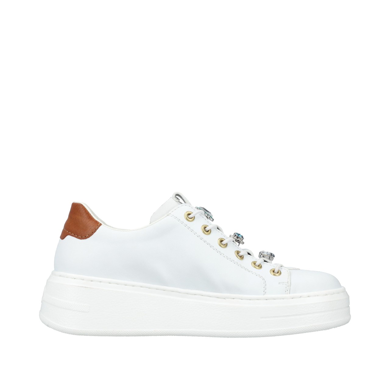 RIEKER Sportliche Slipper weiss