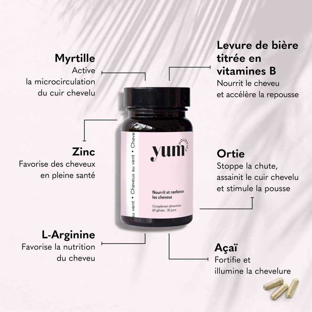 yum holistics Charbons Ardents Nourrit et renforce les cheveux