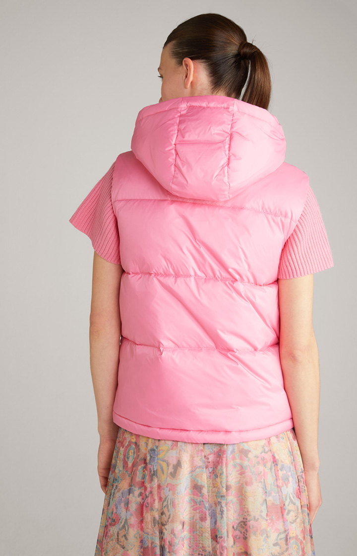 Nylon-Steppweste in Pink