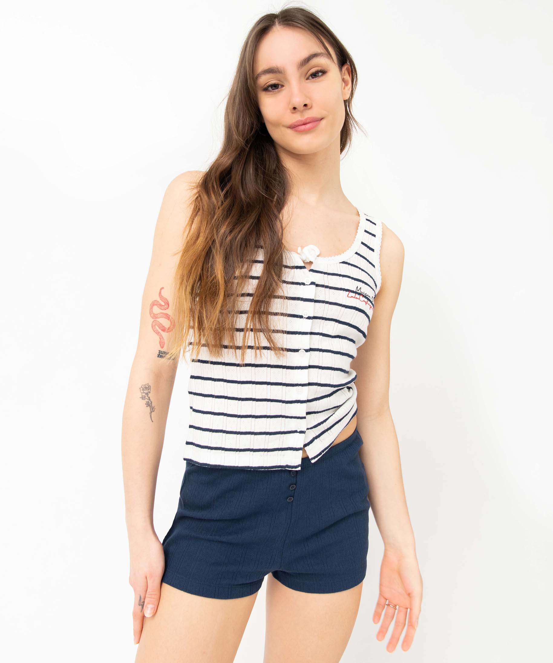 Pyjashort femme bicolore - LuluCastagnette multicolore | GEMO
