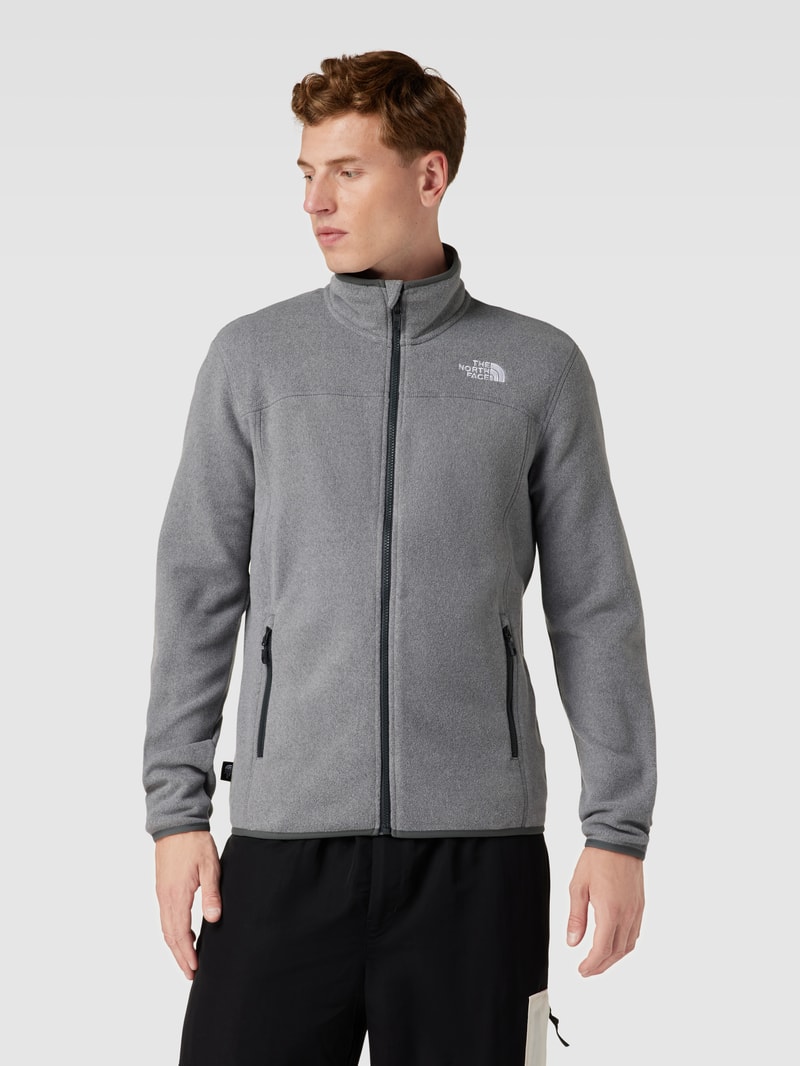 Fleecejacke mit Reißverschlusstaschen Modell '100 GLACIER' in silber