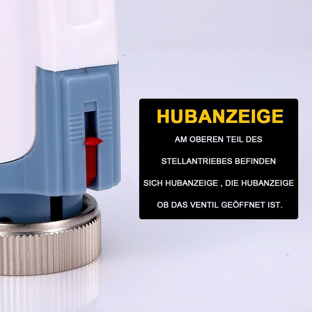 XERSEK Heizkörperthermostat Stellantrieb Fußbodenheizung Thermischer Thermot Stellmotor Heimeier, 230V ; inkl. Adapter stromlos geschlossen NC M30 x 1,5