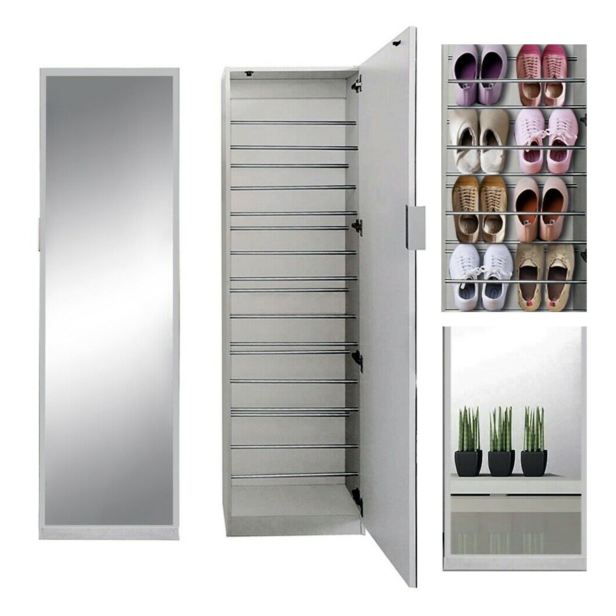 Mucola Schuhschrank Garderobenschrank Schuhschrank Schuhregal Schuhkommode Schuhablage (1-St., Premium-Schuhschrank) Verbesserte Robustheit dank stabiler Spanplatten