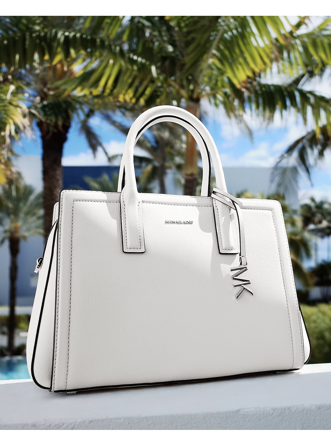 Borsa a mano media Laila in pelle - BIANCO OTTICO