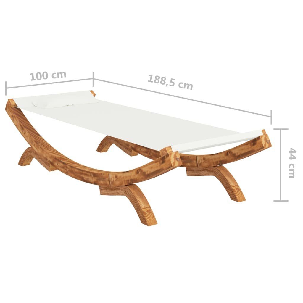 vidaXL Hängematte Hängematte 100x188,5x44 cm Bugholz Massiv Creme